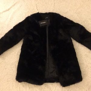 Black faux fur coat (pretty little thing)